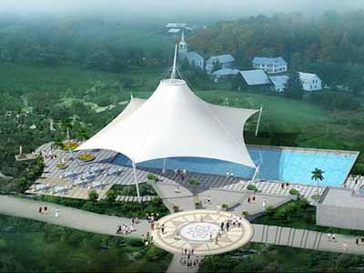 游泳池膜結(jié)構(gòu)罩棚