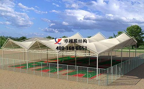 阿勒泰膜結(jié)構(gòu)網(wǎng)球場門球場籃球場（阿勒泰地區(qū)第二高級(jí)中學(xué)“希望籃球訓(xùn)練營 ）設(shè)計(jì)施工安裝案例