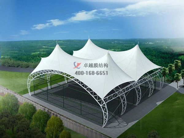 三門峽門球場雨棚網(wǎng)球場膜結(jié)構(gòu)頂棚罩棚設(shè)計施工安裝 　　
