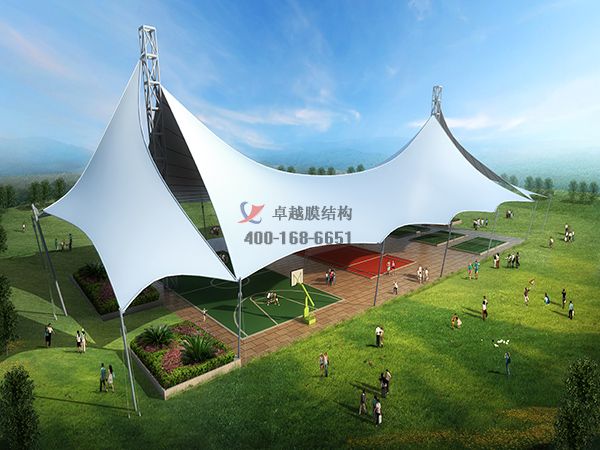 商洛網(wǎng)球場膜結構頂棚罩棚專業(yè)設計施工安裝