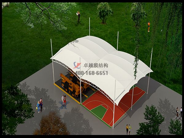 隴南門球場膜結構頂蓋【生產廠家】/網(wǎng)球/羽毛球館體育館設計公司施工案例