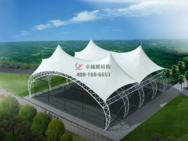 甘南門球場膜結構頂蓋【生產直銷廠家】/網(wǎng)球/羽毛球館體育館設計公司施工案例 　　