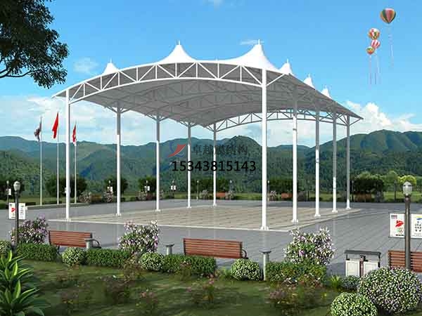 茂名景觀<font color='red'>張拉膜結構</font>遮陽棚【生產(chǎn)廠家】