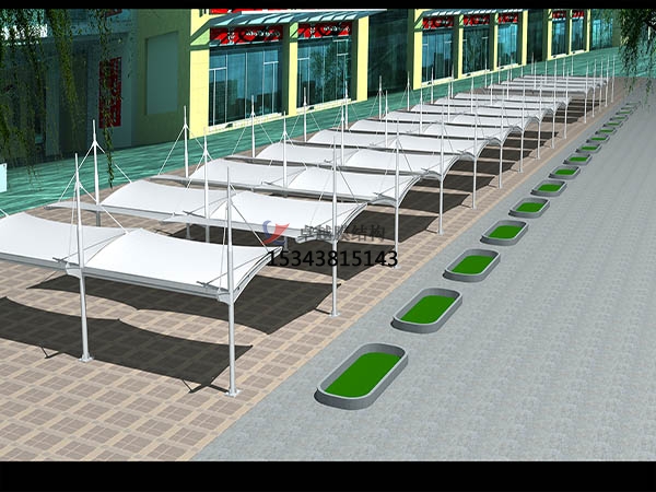 天津膜結(jié)構(gòu)車棚遮陽棚【生產(chǎn)設計】