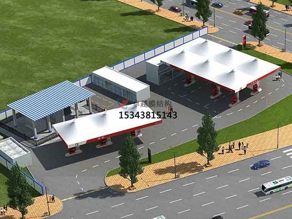 焦作沁陽膜結(jié)構(gòu)加油站雨棚【生產(chǎn)設(shè)計】施工安裝