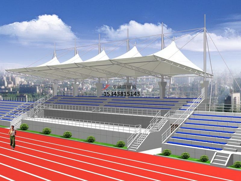新化體育公園膜結(jié)構(gòu)【看臺(tái)雨棚】門球場案例