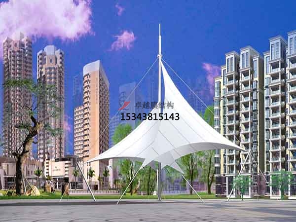 山西商業(yè)廣場(chǎng)張拉膜結(jié)構(gòu)景觀棚/雨棚設(shè)計(jì)搭建