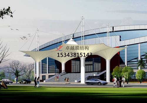 膜結構大門、建筑入口效果圖