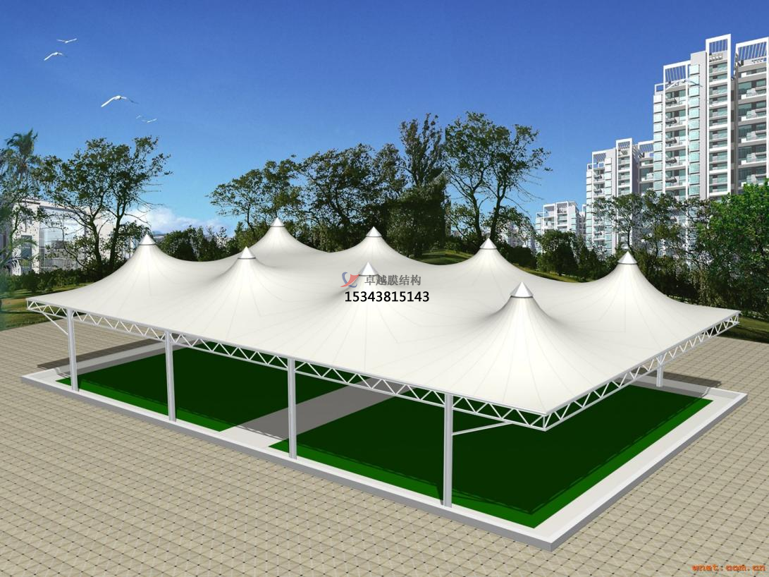 鶴壁網球場膜結構雨棚廠家