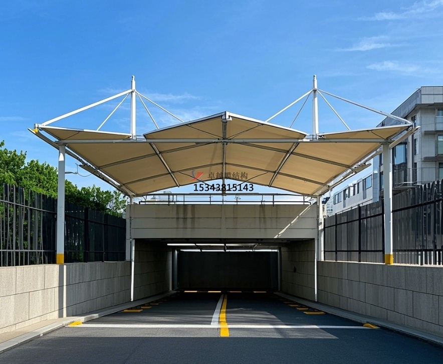 蒲田膜結(jié)構(gòu)公司【地下車庫(kù)出入口雨棚】蒲田膜結(jié)構(gòu)廠家