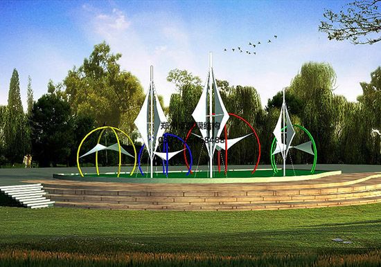 西安張拉膜遮陽棚生產(chǎn)廠家設計施工【西安外國語大學(長安校區(qū))張拉膜遮陽棚】等項目